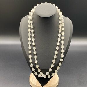 Item 962 Retro Clear Bead Necklace
